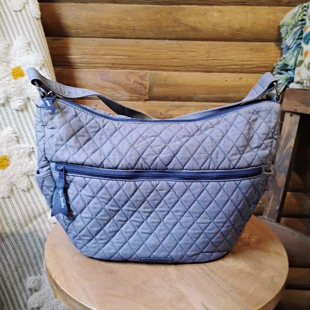 Vera Bradley GO AHEAD CONVERTIBLE Cross-Body shoulder Bag - Denim Moonlight Navy